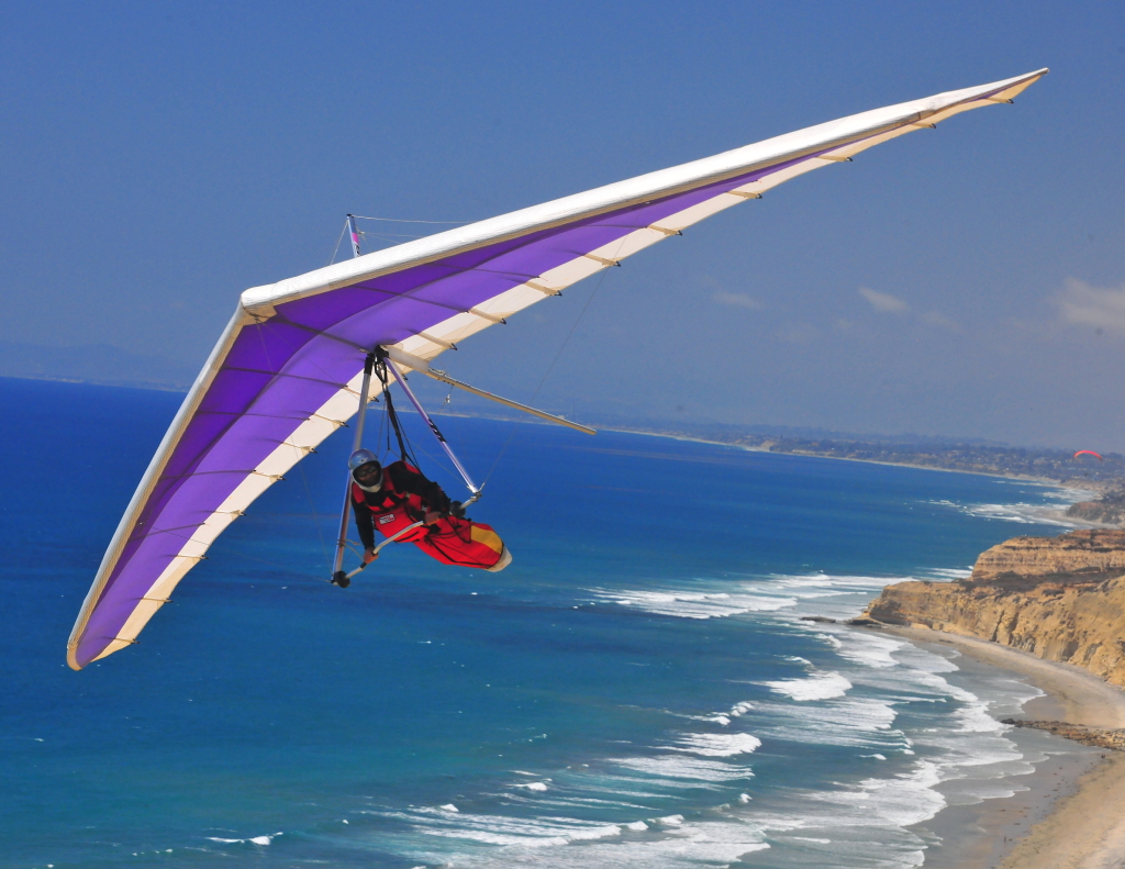 motorized hang glider slide mountain