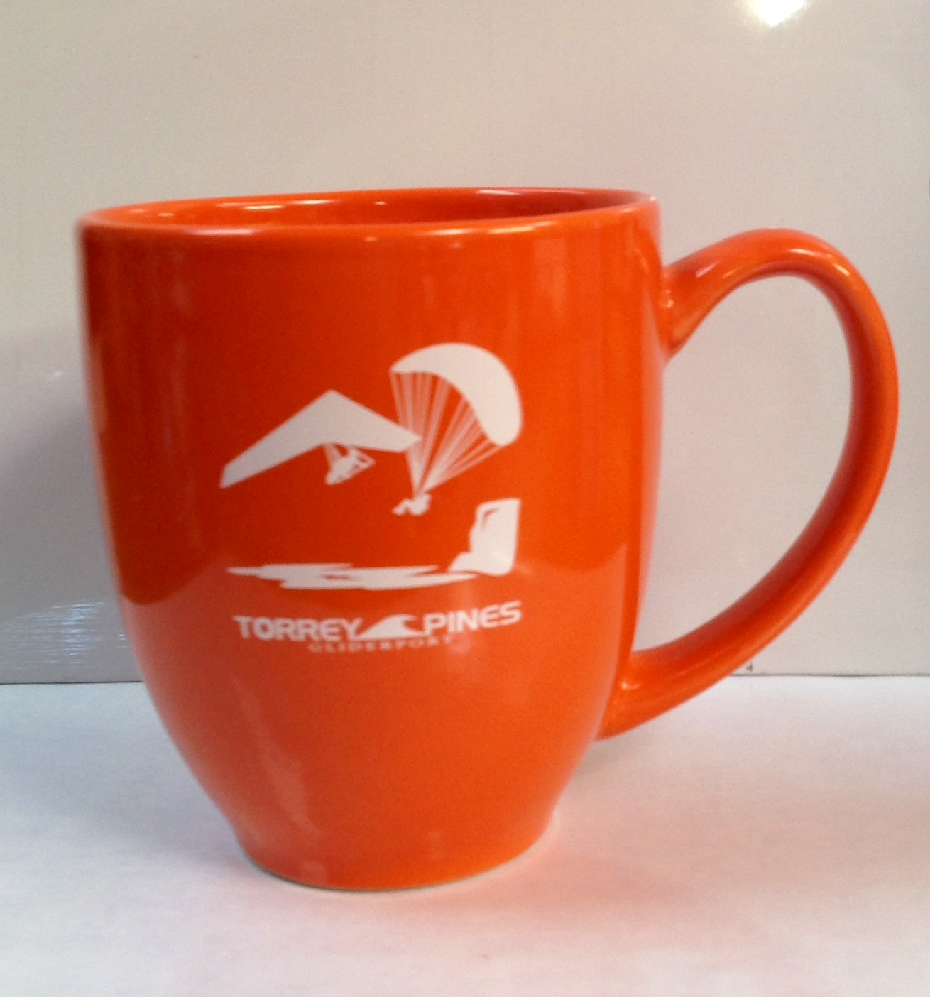 Biggby 32 Oz Orange / Purple Coffee Plastic Travel Mug Cup & Lid With Tag